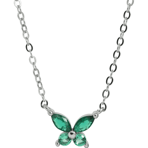 J&B Jewellery 925 Srebrna ogrlica Q5-Green slika 1