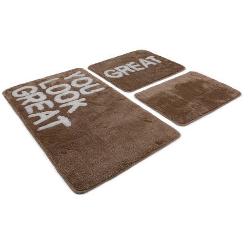 Great - Beige Beige
White Acrylic Bathmat Set (3 Pieces) slika 2