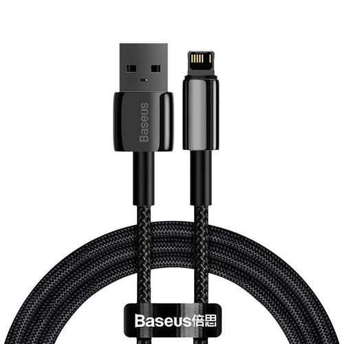 Baseus Tungsten Gold kabel USB na iPhone 2.4A 2m (crni) slika 1