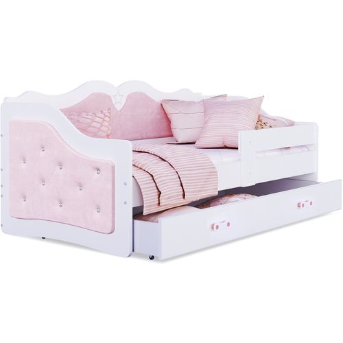 Dječji tapecirani krevet LILI EXCLUSIVE - rozi - 160*80 slika 2