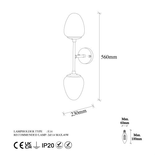 Camflo - 10375 Lampa za zid od bakra slika 5