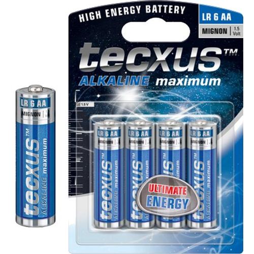 tecxus Baterija alkalna AA, 1.5V, blister pak. 4 kom - TC LR6 slika 1