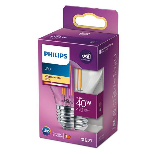 Philips led sijalica 40w e27 ww p45, 929001890555, slika 2