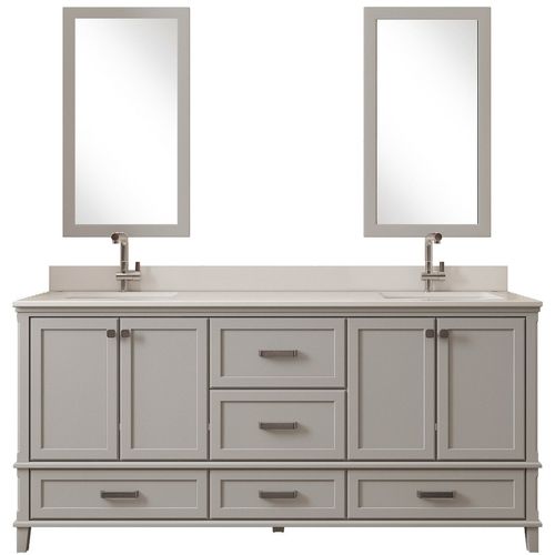 Hanah Home Yukon 72 - Grey Grey Bathroom Furniture Set (3 Pieces) slika 5