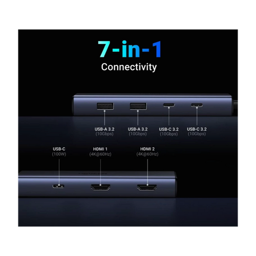 Ugreen 6in1 USB-C 100W PD Docking Station slika 6