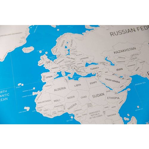 MY TRAVEL MAP Karta svijeta scratch My Travel Map Ocean blue slika 5