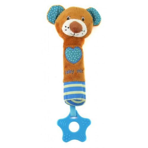 Baby Mix plišana skviki zvečka - Blue Bear slika 1