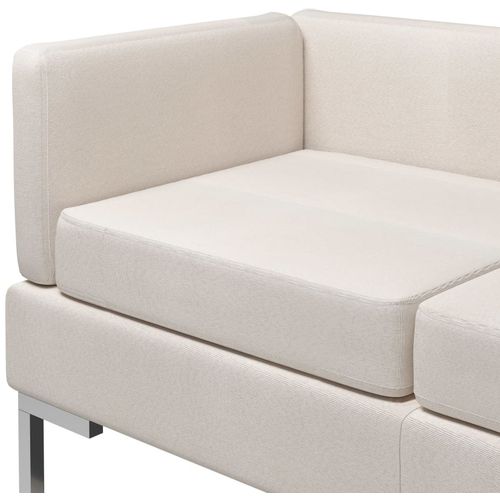 2-dijelni set sofa od tkanine krem slika 18