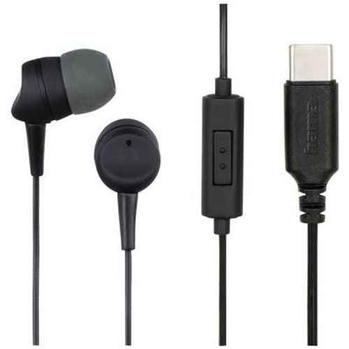 Hama USB-C slusalice+Mic za smartfon "SEA", crne slika 1