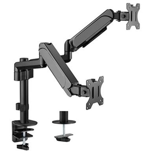 Gembird Adjustable desk 2-display mounting arm, 17”-32”, up to 9 kg slika 1