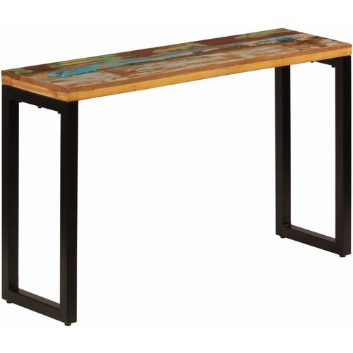 Konzolni stol 120 x 35 x 76 cm masivno obnovljeno drvo i čelik slika 21