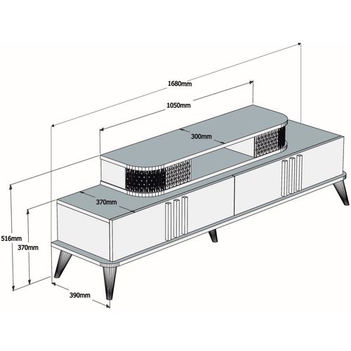 Eylul - Cream Cream TV Unit slika 6