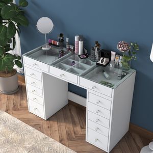 BJ105 - 2716 White Make-Up Table