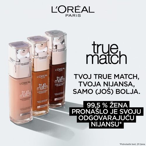 L'Oreal Paris True Match Tekući Puder 1.D/1.W Warm slika 3