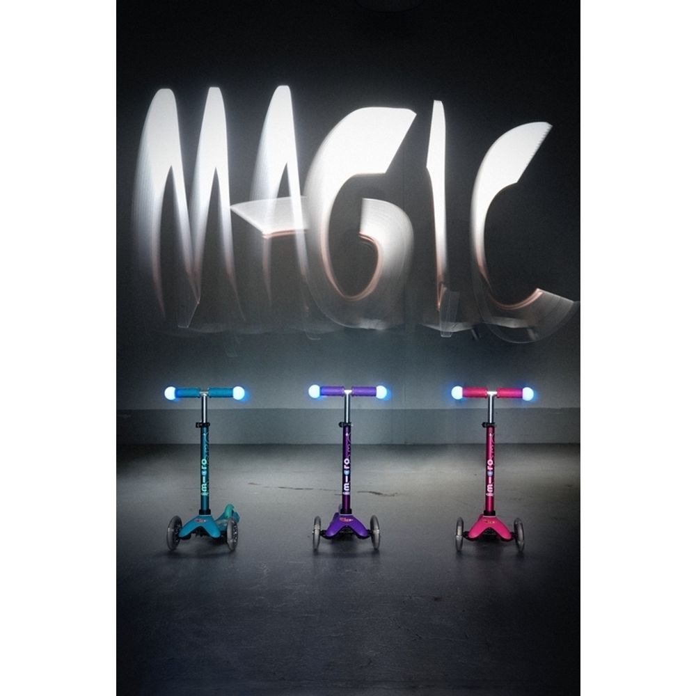 Micro Romobil Mini Deluxe Magic LED, Ljubičasti slika 9