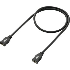 SpeaKa Professional HDMI produžetak HDMI A utičnica, HDMI A utičnica 1.00 m crna SP-1793612 audio povratni kanal (arc), pozlaćeni kontakti, Ultra HD (4K) HDMI HDMI kabel