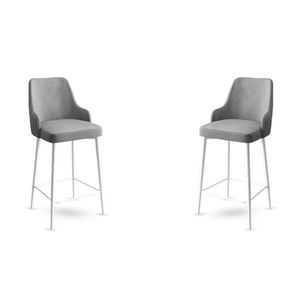 Enox - Grey, White Grey
White Bar Stool Set (2 Pieces)