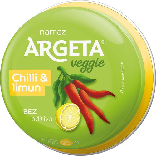 Argeta veggie Povrtni namaz Čili i limun 95 g slika 1