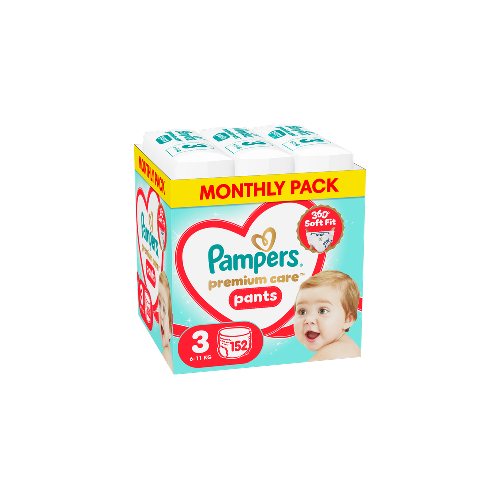 Pampers Premium Care Pants pelene gaće mjesečno pakovanje slika 1