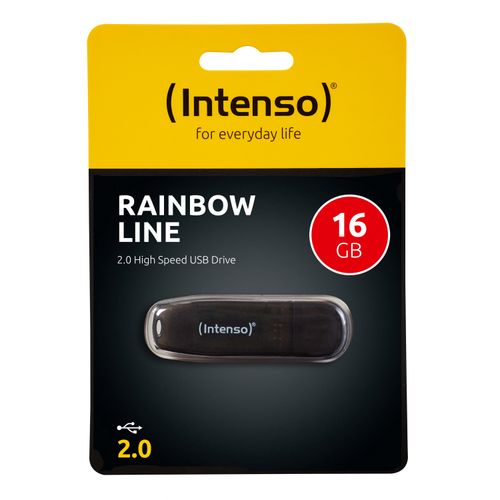 Intenso 16GB Rainbow Line USB 2.0 memorijski stick - crni slika 3