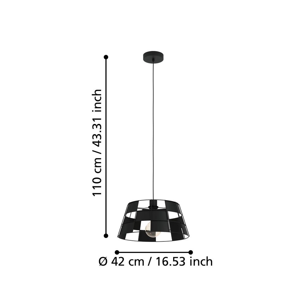 PONTEFRACT Luster - Elegantna Crna Rasvjeta slika 5