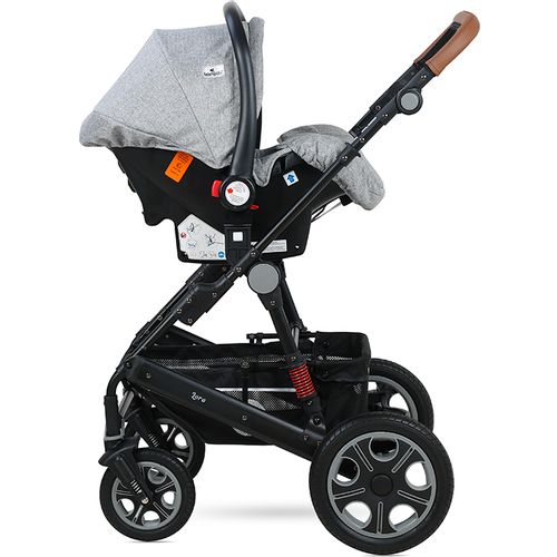 LORELLI LORA Cool Grey Elephants Kolica 3u1: Košara + Autosjedalica + Zimska Navlaka (0mj+) - (do 15kg/96cm) slika 8