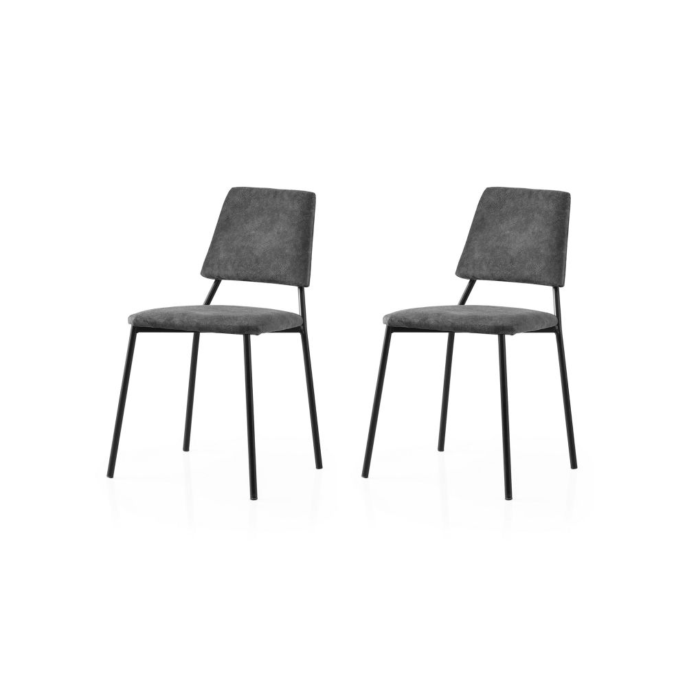 Lıma - 4554 V2 Crni i Antracit Set Stolica (2 Komada) slika 1