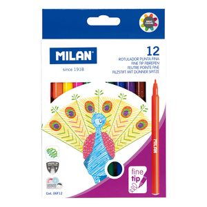 Flomasteri 1/12 MILAN Peacock tanki vrh perivi karton bls