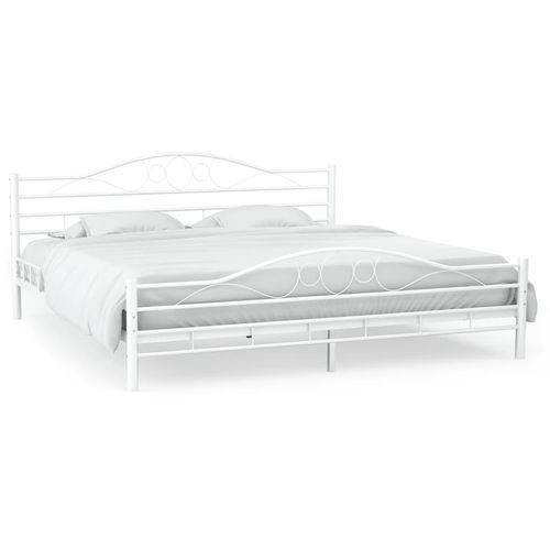 Krevet s madracem bijeli metalni 140 x 200 cm slika 10