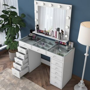 BJ118 - 2789 White Make-Up Table