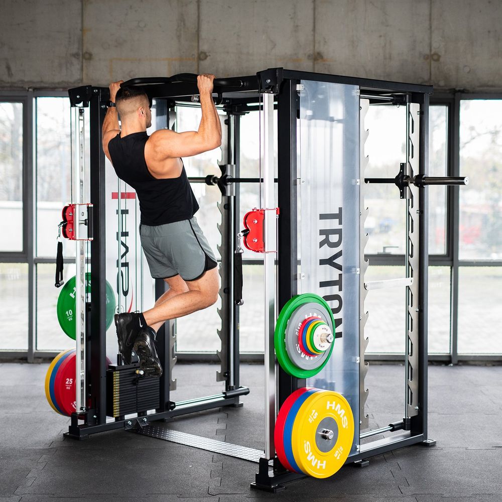 Tryton vrata za trening sa smith machine 3d - dvostruki kolut i stack utegima komercijalni hms slika 2