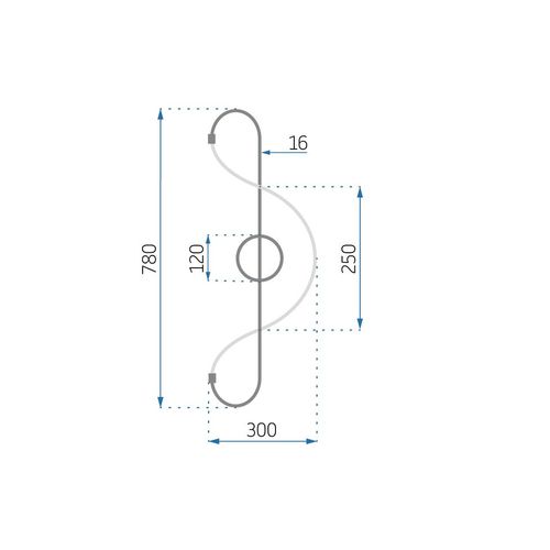 TOOLIGHT APP857-W Duga crna LED zidna svjetiljka slika 14