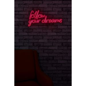 Wallity Ukrasna plastična LED rasvjeta, Follow Your Dreams - Red