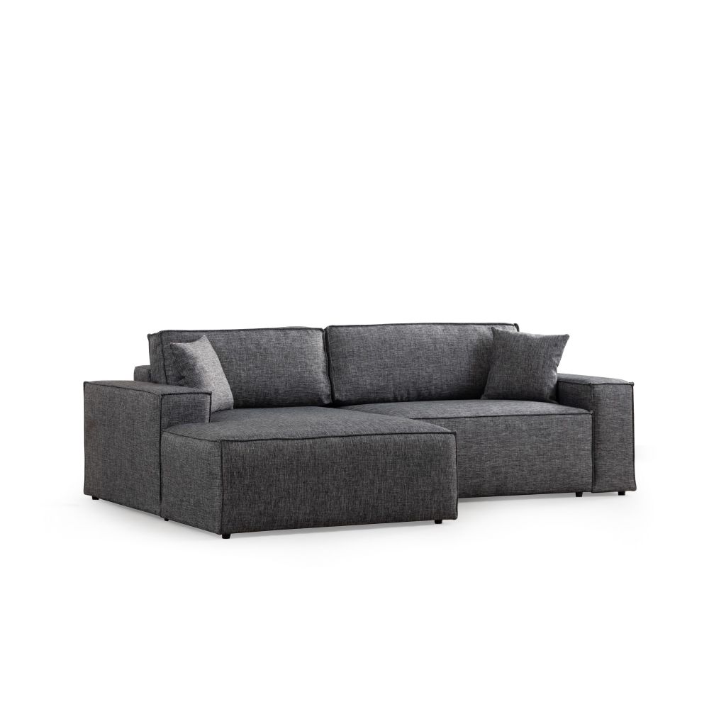 Pırlo Kutni Sofa na Razvlačenje - Tamno Siva slika 6