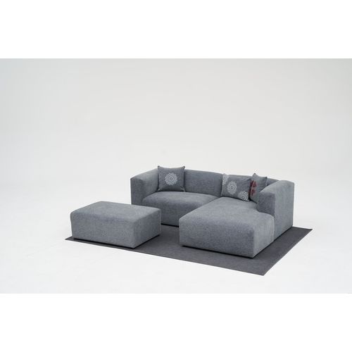 Linden Mini Right - Grey Grey Corner Sofa slika 3