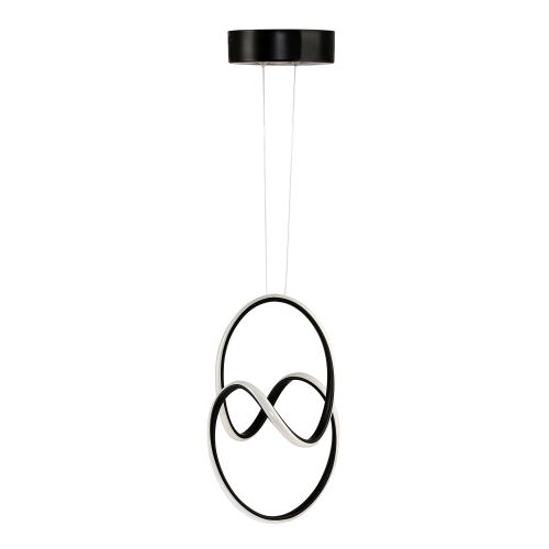 Yin Yang Black - Yellow Light Black Chandelier slika 3