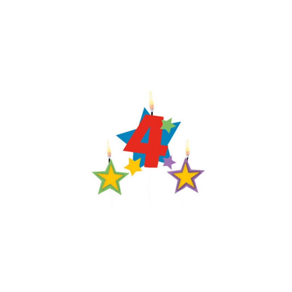 Svjećica za tortu Zvijezda br.4, 13cm slika 1