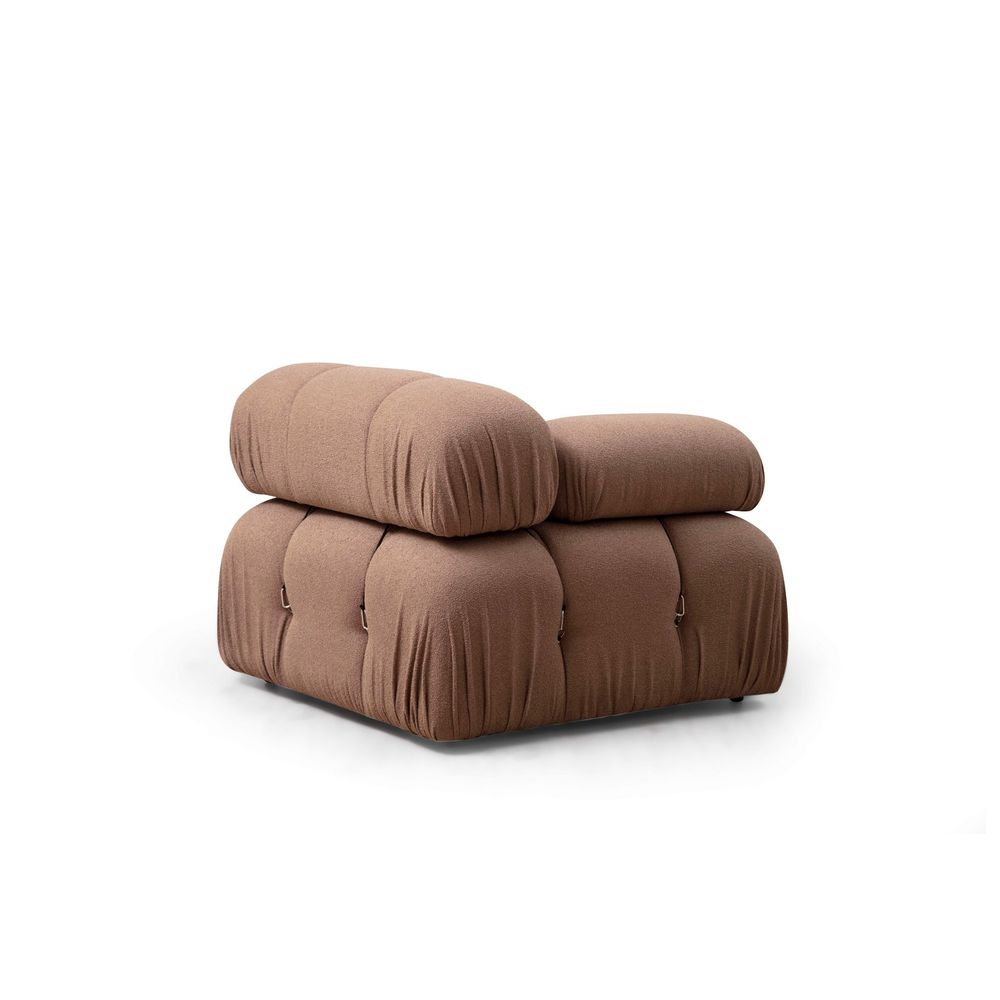 Bubble L1 - Smeđi Bouclette Sofa za Jednu Osobu slika 2