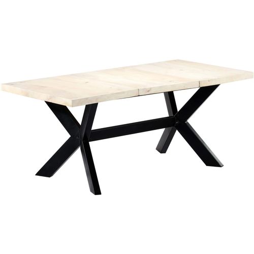 Blagovaonski stol bijeli 180x90x75 cm od masivnog drva manga slika 28