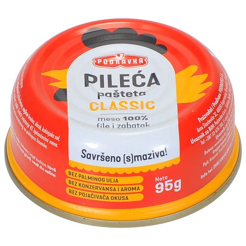 Podravka pašteta pileća, lim. 95 g slika 1