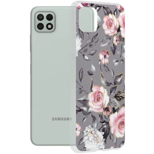 Techsuit Marble Series maska za Samsung Galaxy A22 5G Bloom of Ruth Gray slika 1