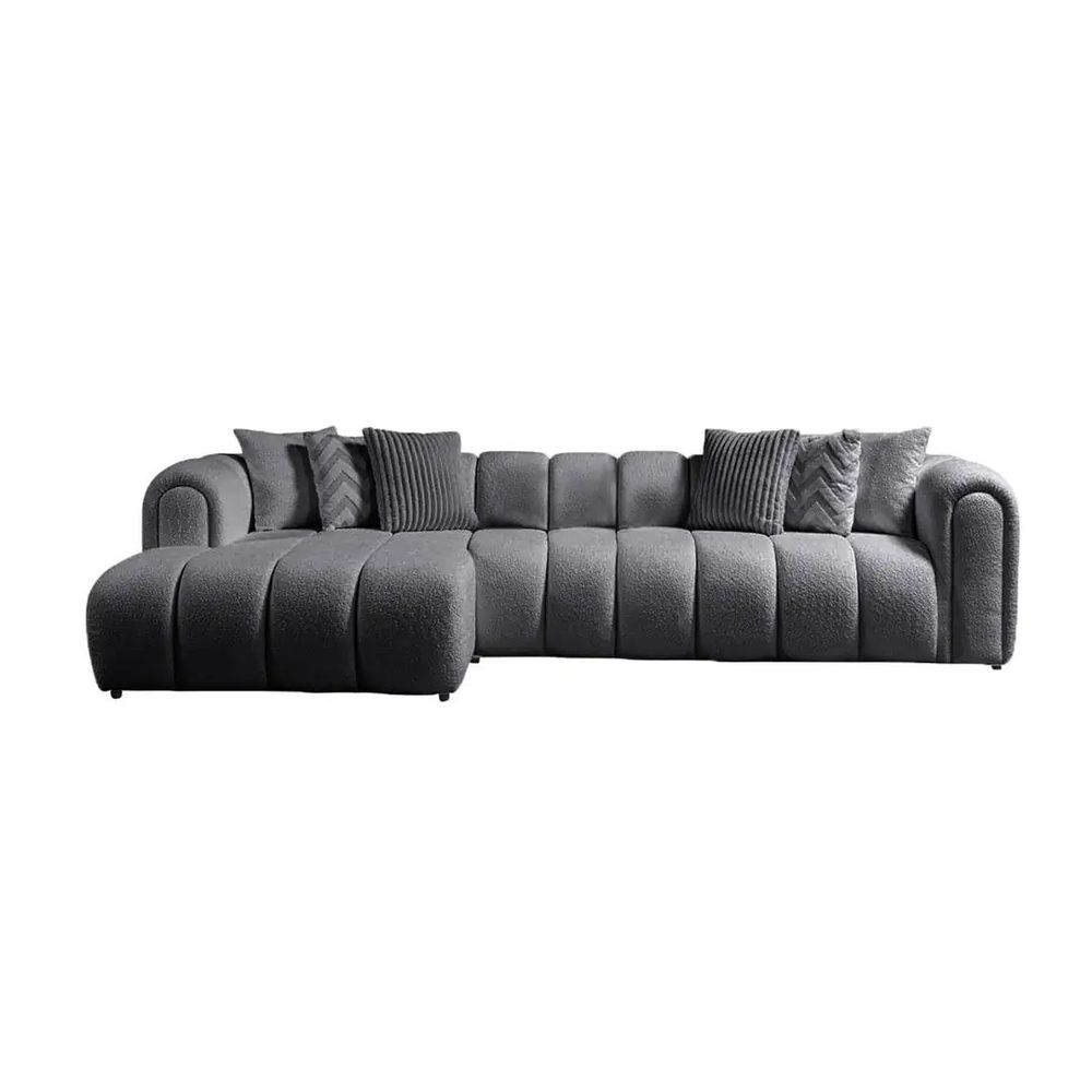 Ugaona Sofa N-Line lijevi - tamno siva slika 4