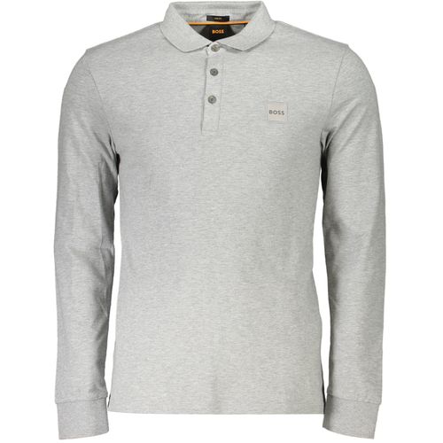 HUGO BOSS MEN'S LONG SLEEVED POLO SHIRT GRAY slika 1