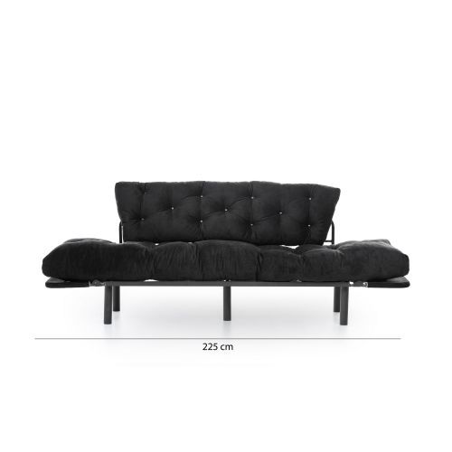 Atelier Del Sofa Trosjed na razvlačenje, Crno, Nitta Triple - Black slika 15