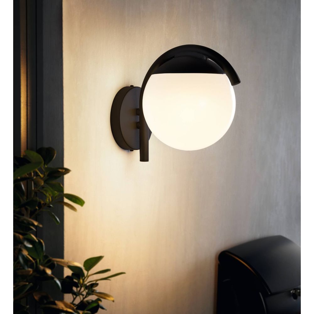 Eglo Prata Vecchia Vanjska Zidna Lampa E27, 28W, IP44, Pocinčani Čelik/Plastika, Crna slika 6