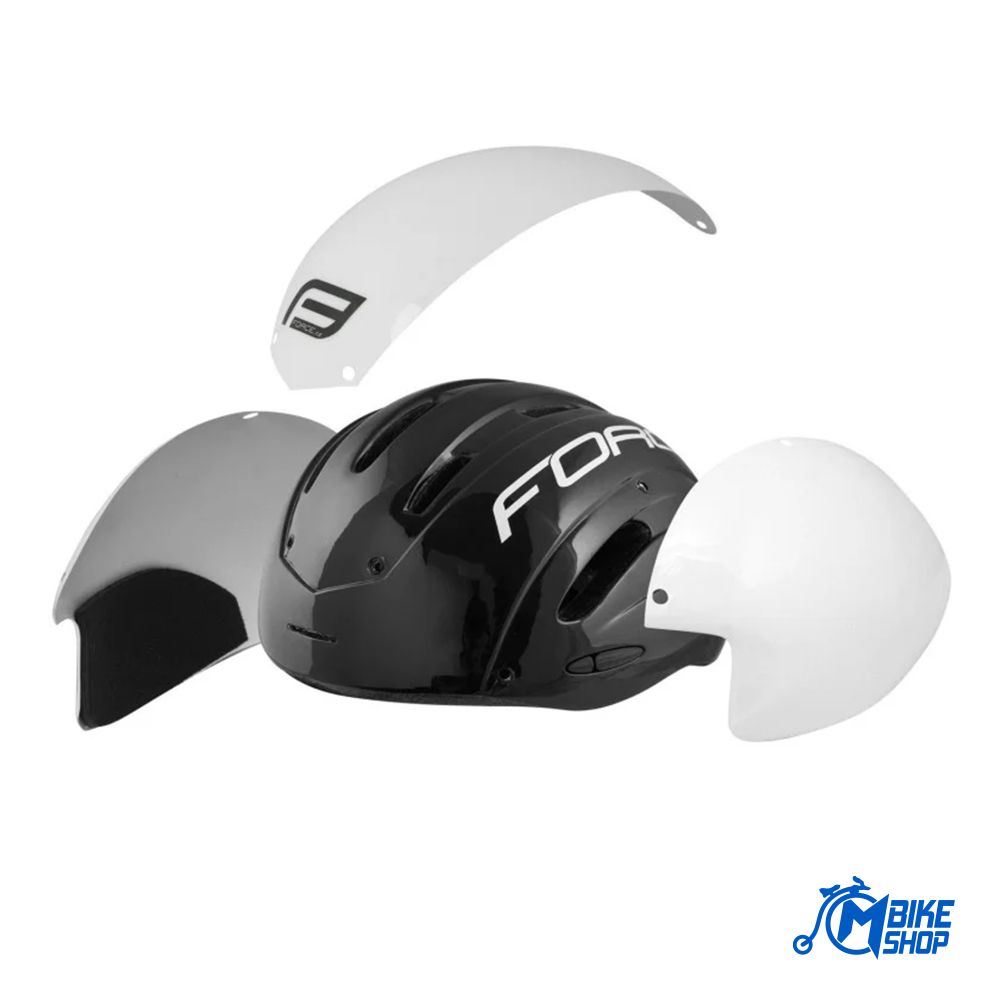 Force Kaciga Globe Timetrial White/Black S-M slika 4