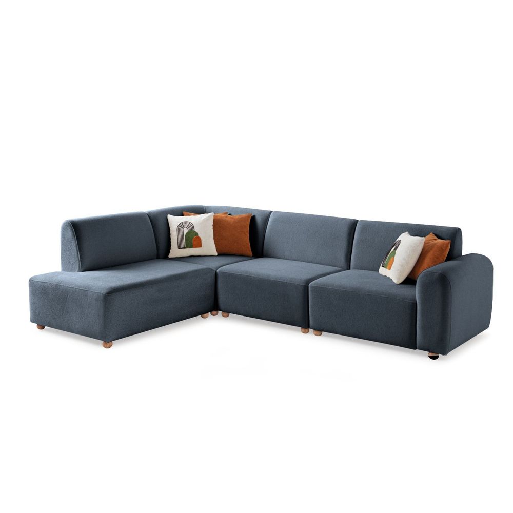 Ugaona Sofa S-Loft Left - Plava boja slika 11