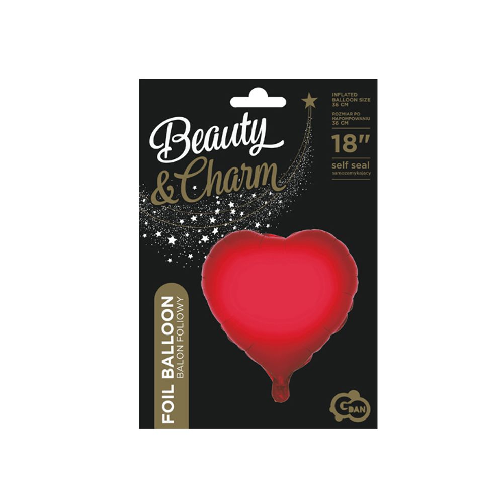 GoDan FG-S36CZ Folijski balon Srce 36cm, Crveni slika 2