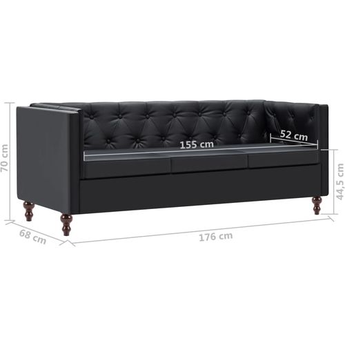 2-dijelni set sofa s presvlakom od umjetne kože crni slika 33