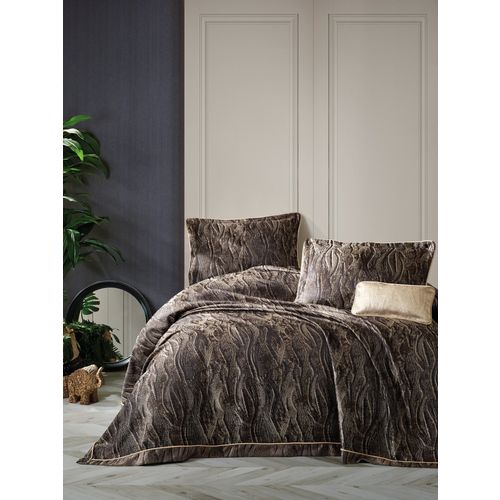 L'essential Maison Carita - Braon Set prekrivača za bračni krevet slika 1